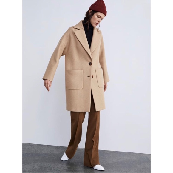 Zara | Buttoned Coat - Picture 1 of 8